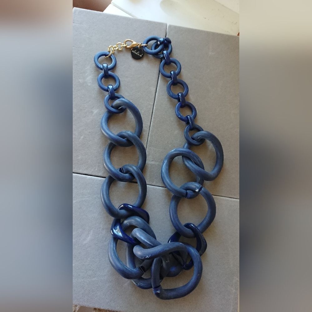 ALISHA.D Bold blue Link Necklace